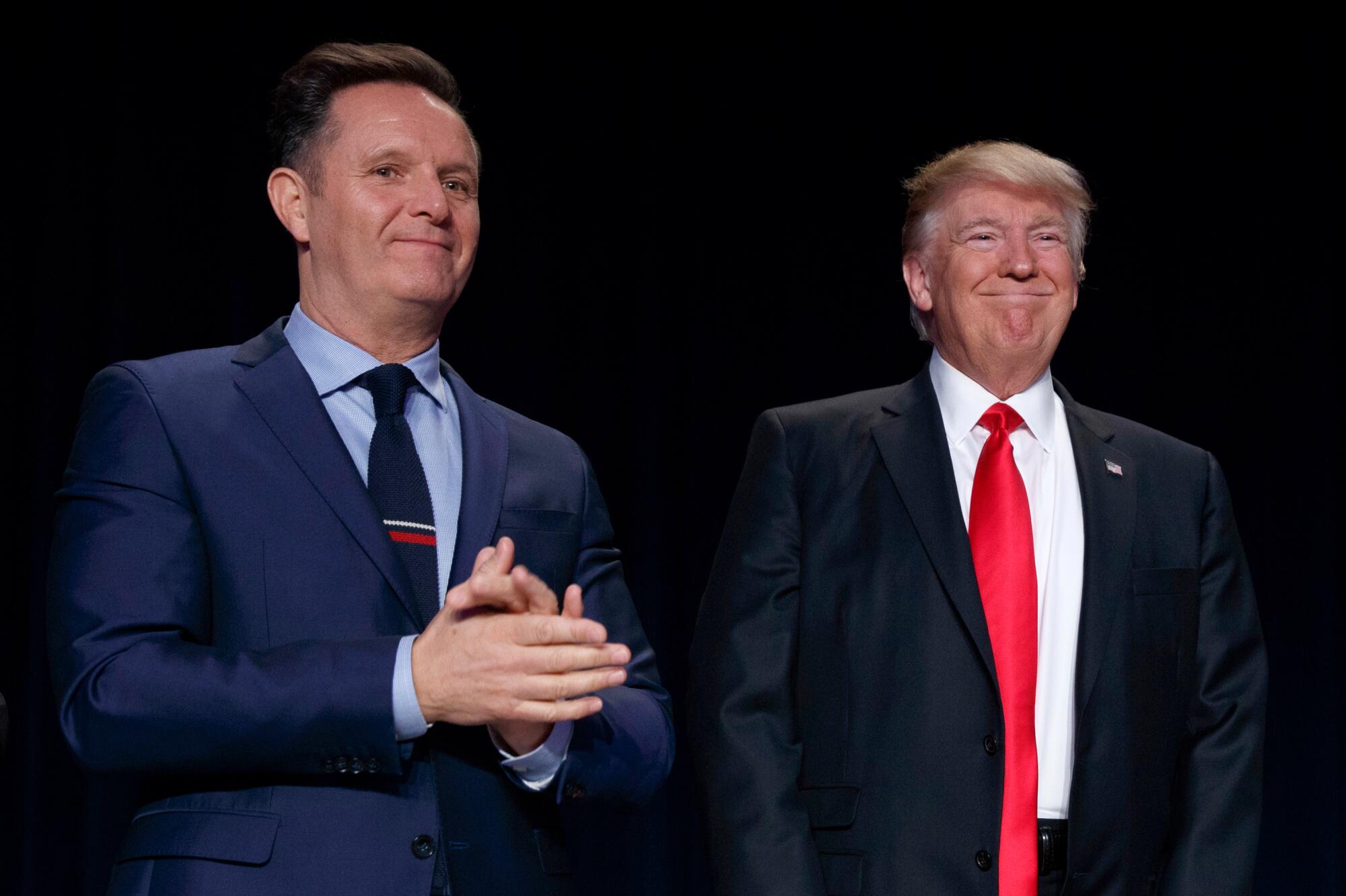 Television producer Mark Burnett and President Trump in 2017.