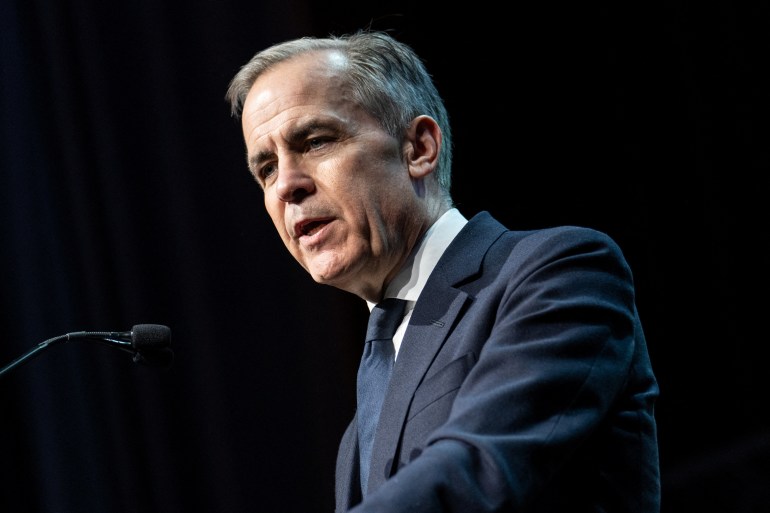 United Nations Special Envoy for Climate Action Mark Carney speaks during The Museum of American Finance Gala, at the Ziegfeld Ballroom in New York City, U.S., March 7, 2024. REUTERS/Jeenah Moon