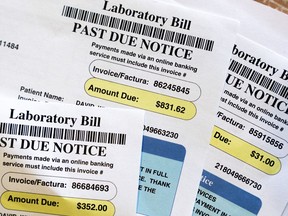 FILE - Medical bills are seen in Temple Hills, Md., on June 26, 2023.