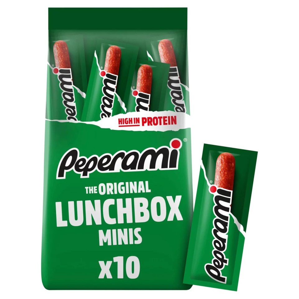 Package of ten Peperami Lunchbox Minis.