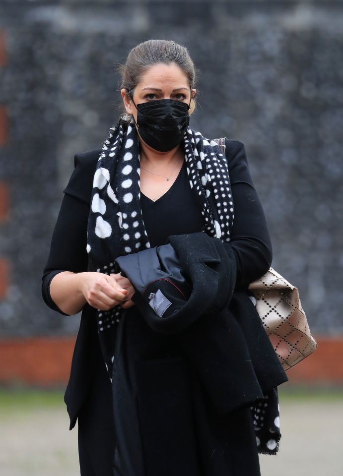 Nicole Elkabbas arriving at Canterbury Crown Court, charged with fraud.