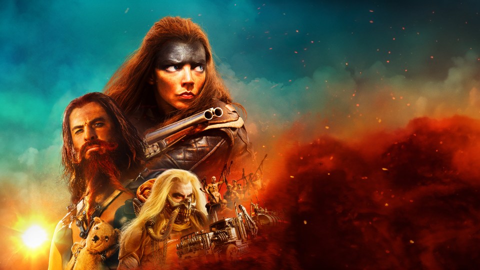 Key art for *Furiosa*, a Mad Max saga.