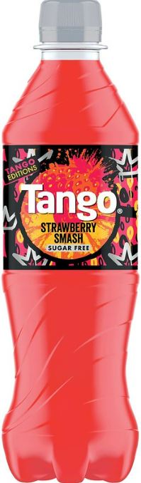 Tango Strawberry Smash sugar-free bottle.