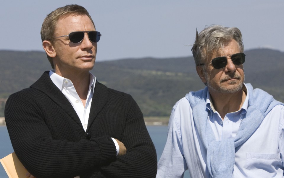 Scene still from *Quantum of Solace* featuring Daniel Craig and Giancarlo Giannini.