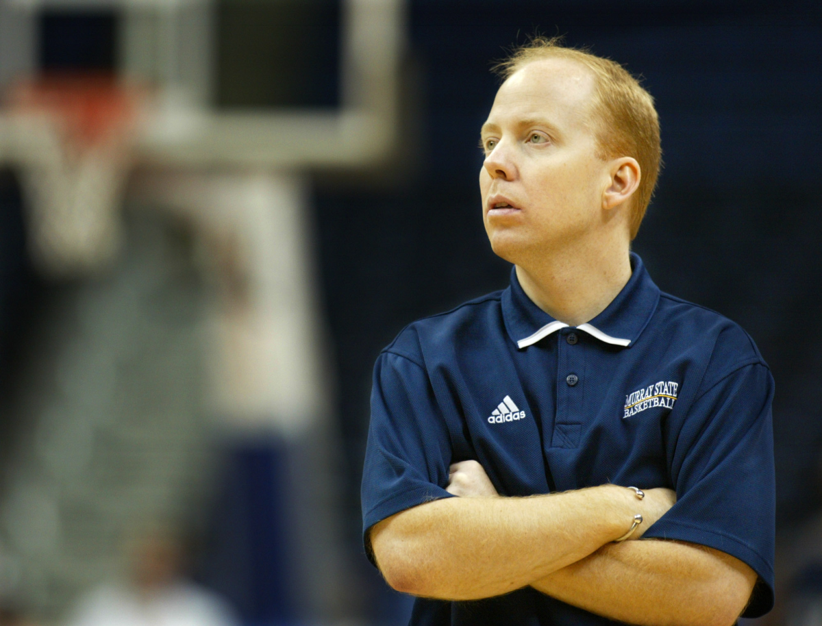 Mick Cronin watches practice during his time as coach at Murray State in March 2004.