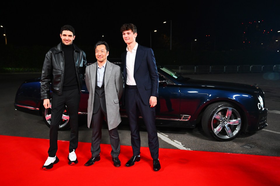 Esteban Ocon, Ayao Komatsu, and Oliver Bearman at the F1 75 Live event.