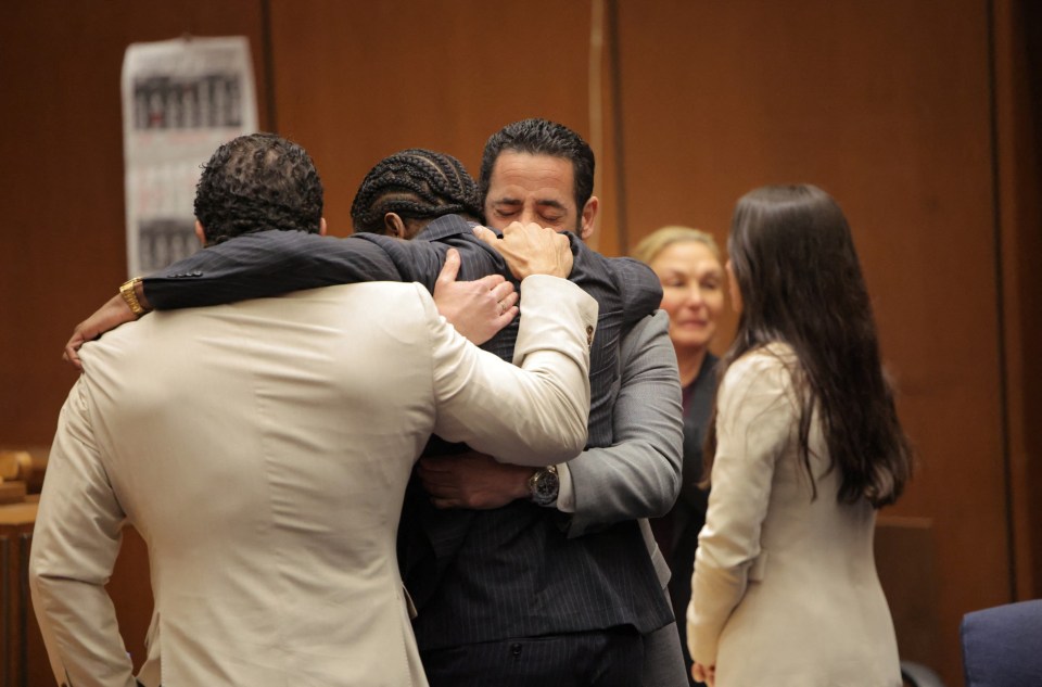 Rakim Mayers, aka A$AP Rocky, reacts in court as the verdict is given in his felony assault trial at the Clara Shortridge Foltz Criminal Justice Center in Los Angeles, California, U.S. February 18, 2025. REUTERS/Daniel Cole/Pool