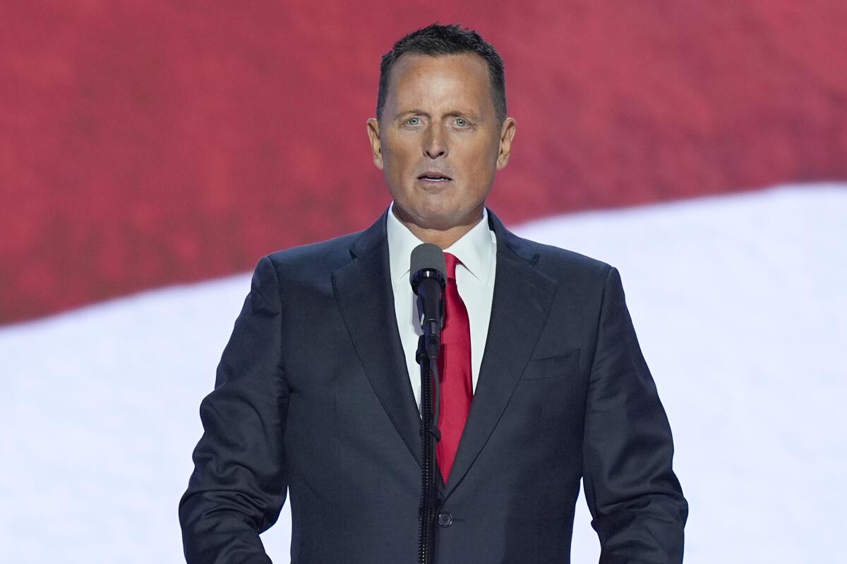 Ric Grenell speaks during the Republican National Convention in July.