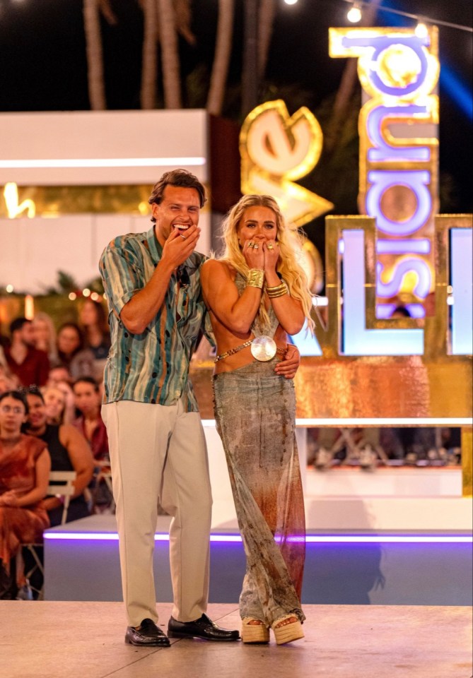 Mandatory Credit: Photo by Ricardo De Leca/ITV/REX/Shutterstock (15154846bp) Casey O'Gorman and Gabby Allen 'Love Island: All Stars' TV Show, Final, South Africa - 17 Feb 2025