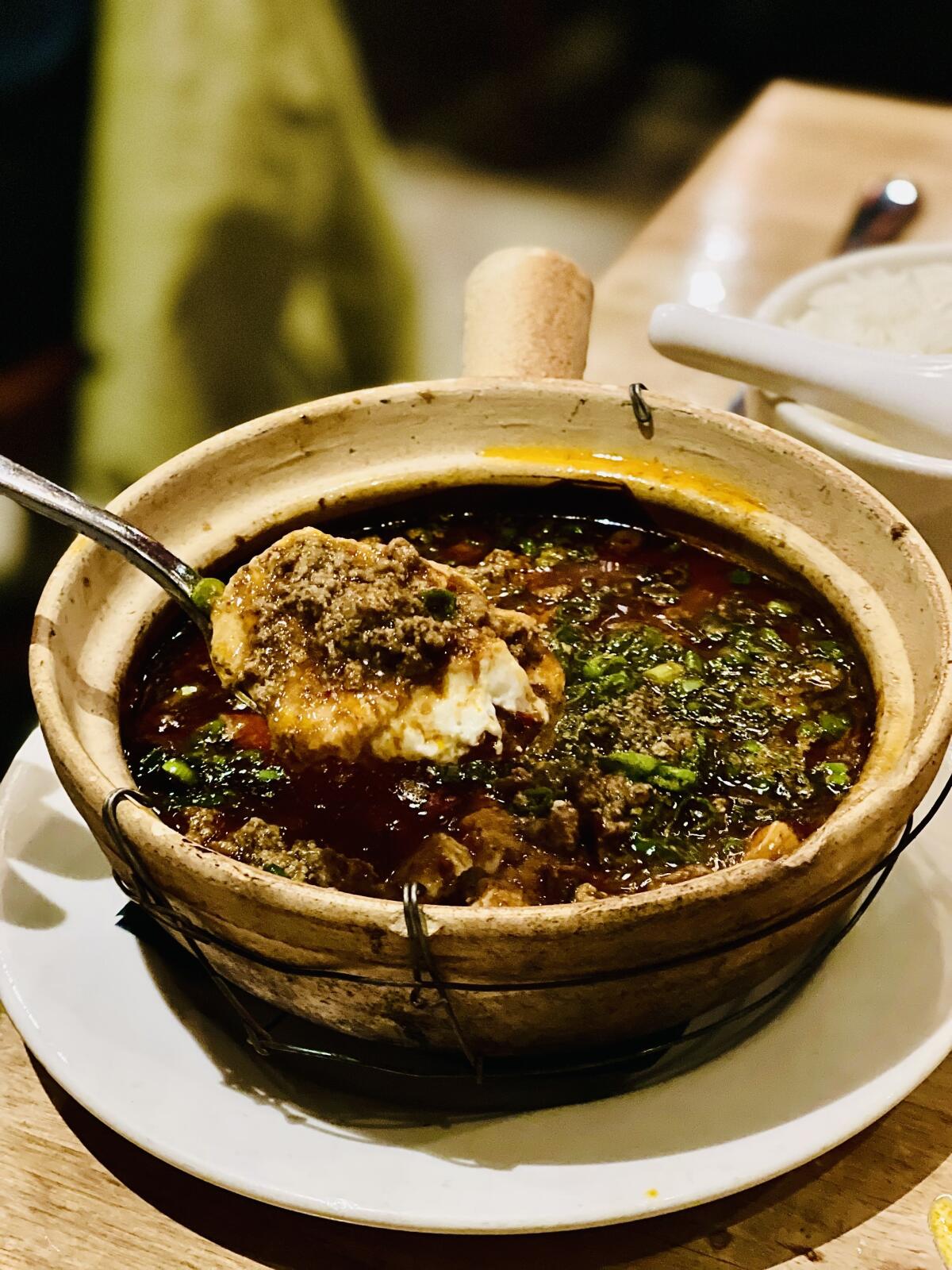 Mapo tofu at Cassia in Santa Monica.