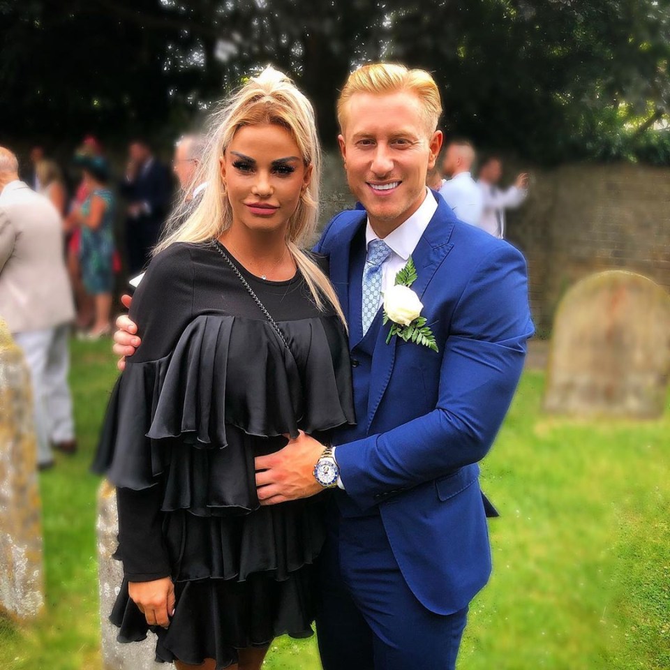 Kris Boyson and Katie Price at a wedding.