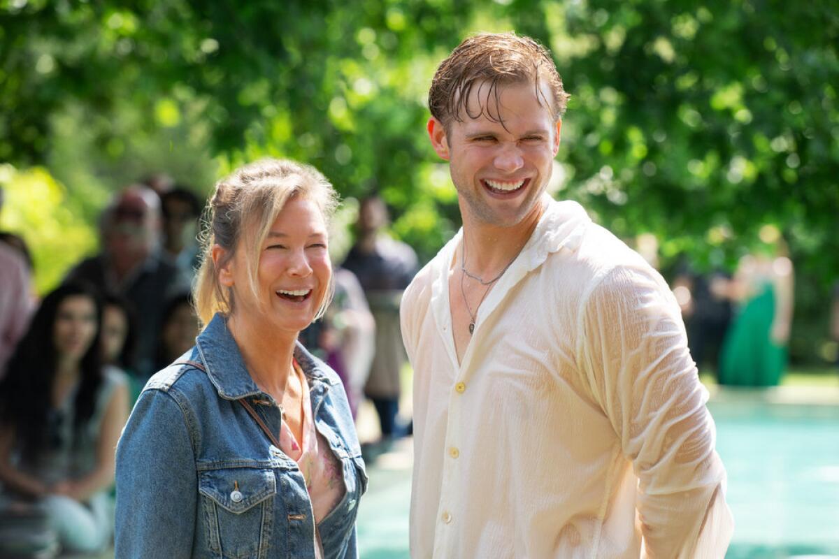 Renée Zellweger and Leo Woodall in "Bridget Jones: Mad About the Boy."