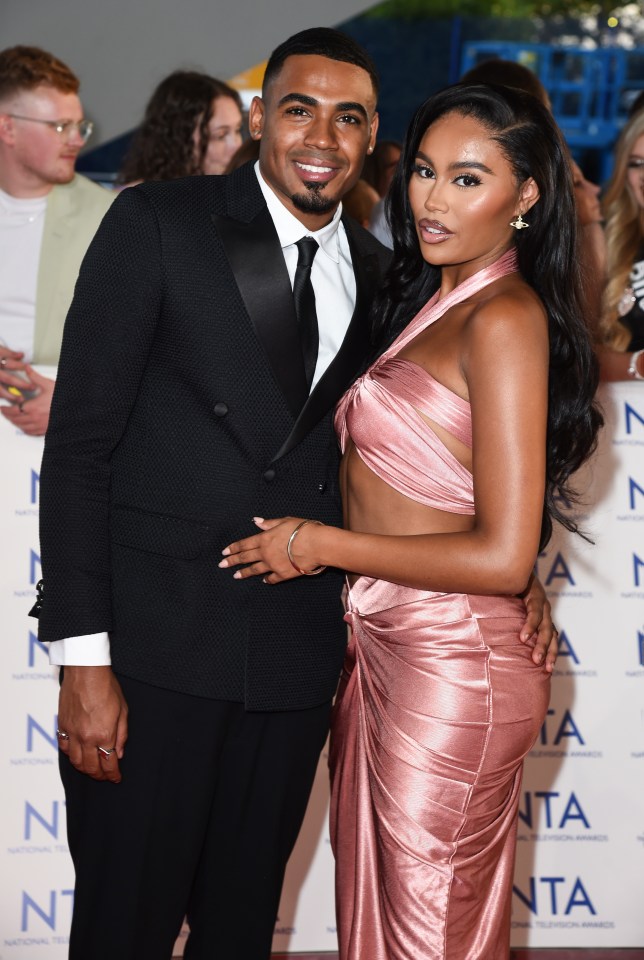 Ella Thomas and Tyrique Hyde at the National Television Awards.