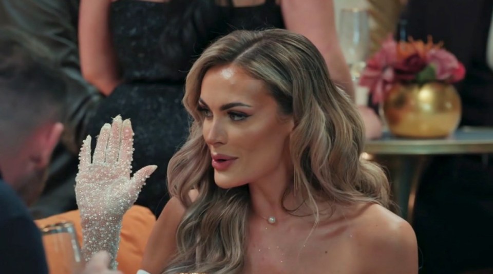 Watch the cringe moment MAFS UK star Adam shocks Amy with joke about sex and babies during flirty dinner party, Pictured: Mafs Reunion grabs - 24-02-35, Credit: Channel 4