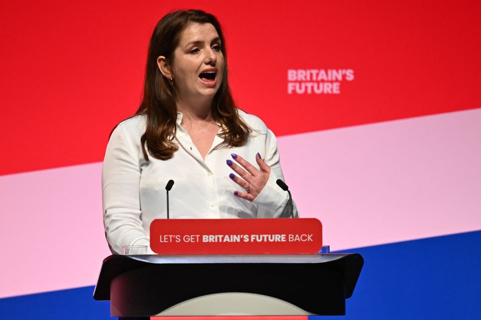 Alison McGovern, Labour MP, speaking at a Labour Party conference.