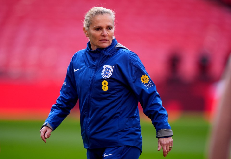 Sarina Wiegman, England's women's football manager, at Wembley Stadium.