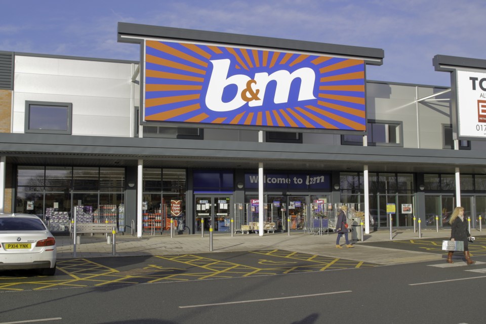 B&M Bargains retail store exterior.