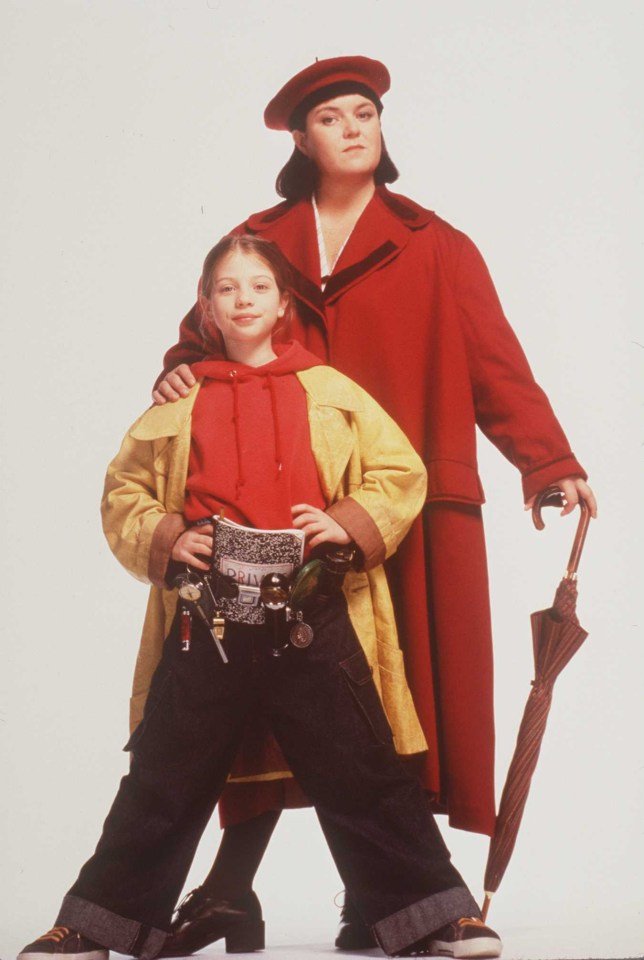 Rosie O'Donnell and Michelle Trachtenberg in the Nickelodeon movie *Harriet the Spy*.