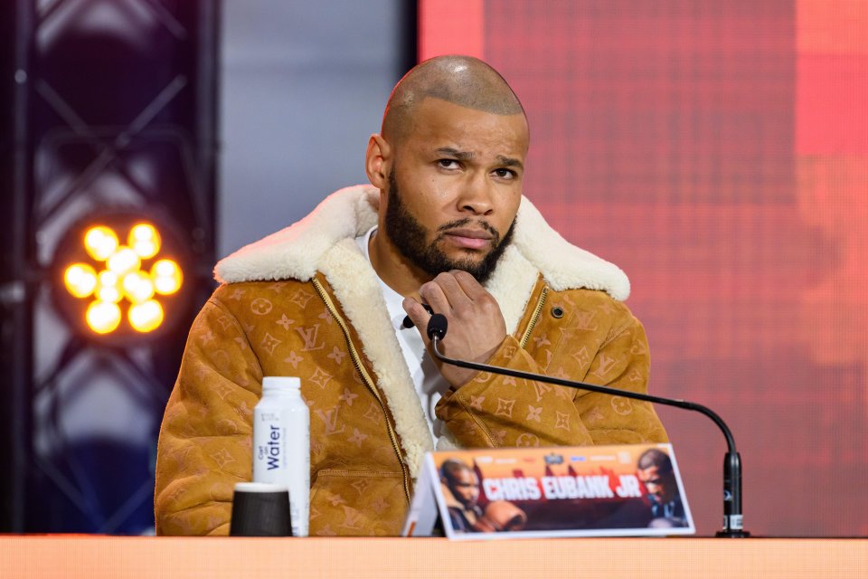 Chris Eubank Jr. at a press conference.