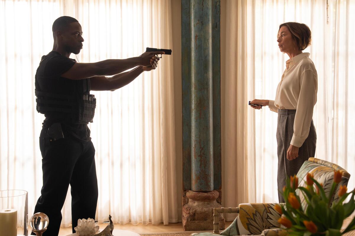 Sterling K. Brown and Julianne Nicholson in "Paradise."