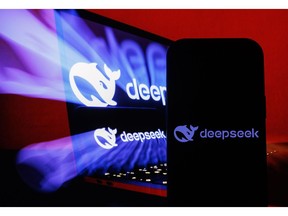 The logo of the DeepSeek artificial intelligence app.