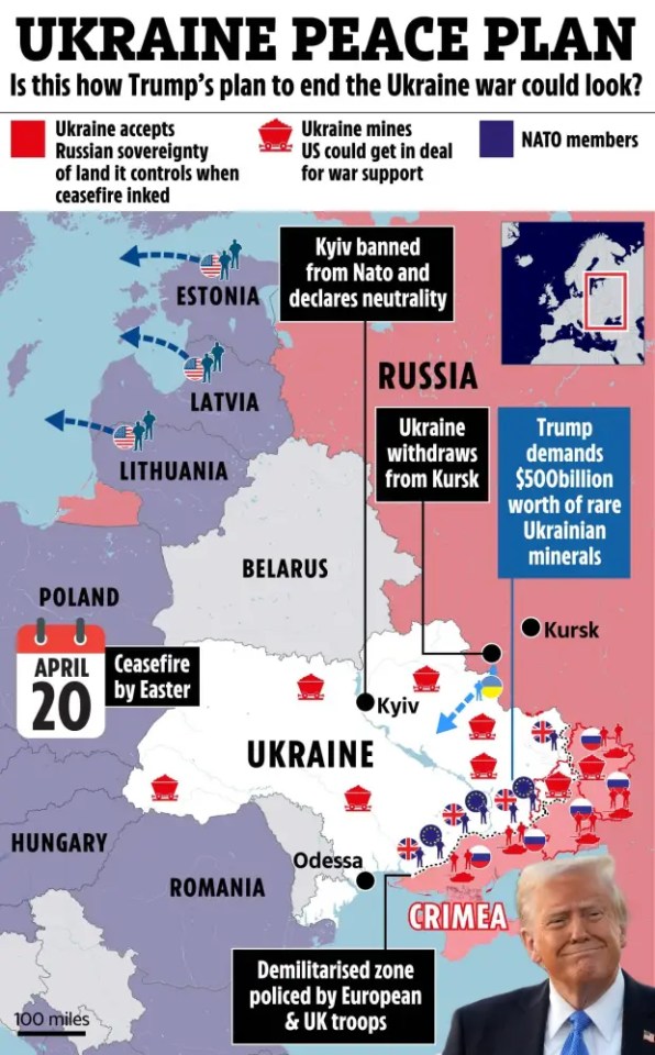 Illustration of a proposed Ukraine peace plan.