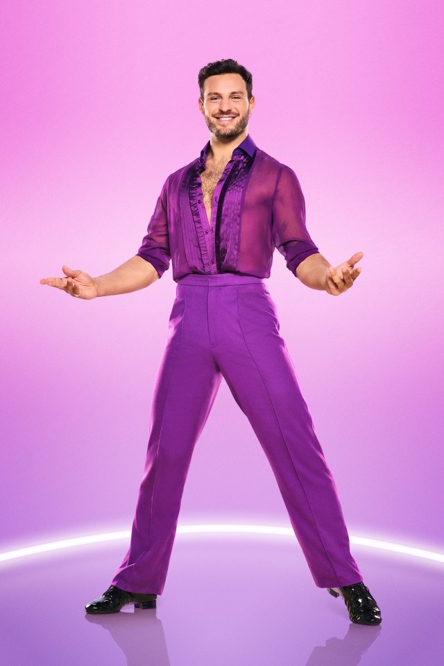 Vito Coppola in purple dance attire for Strictly Come Dancing.