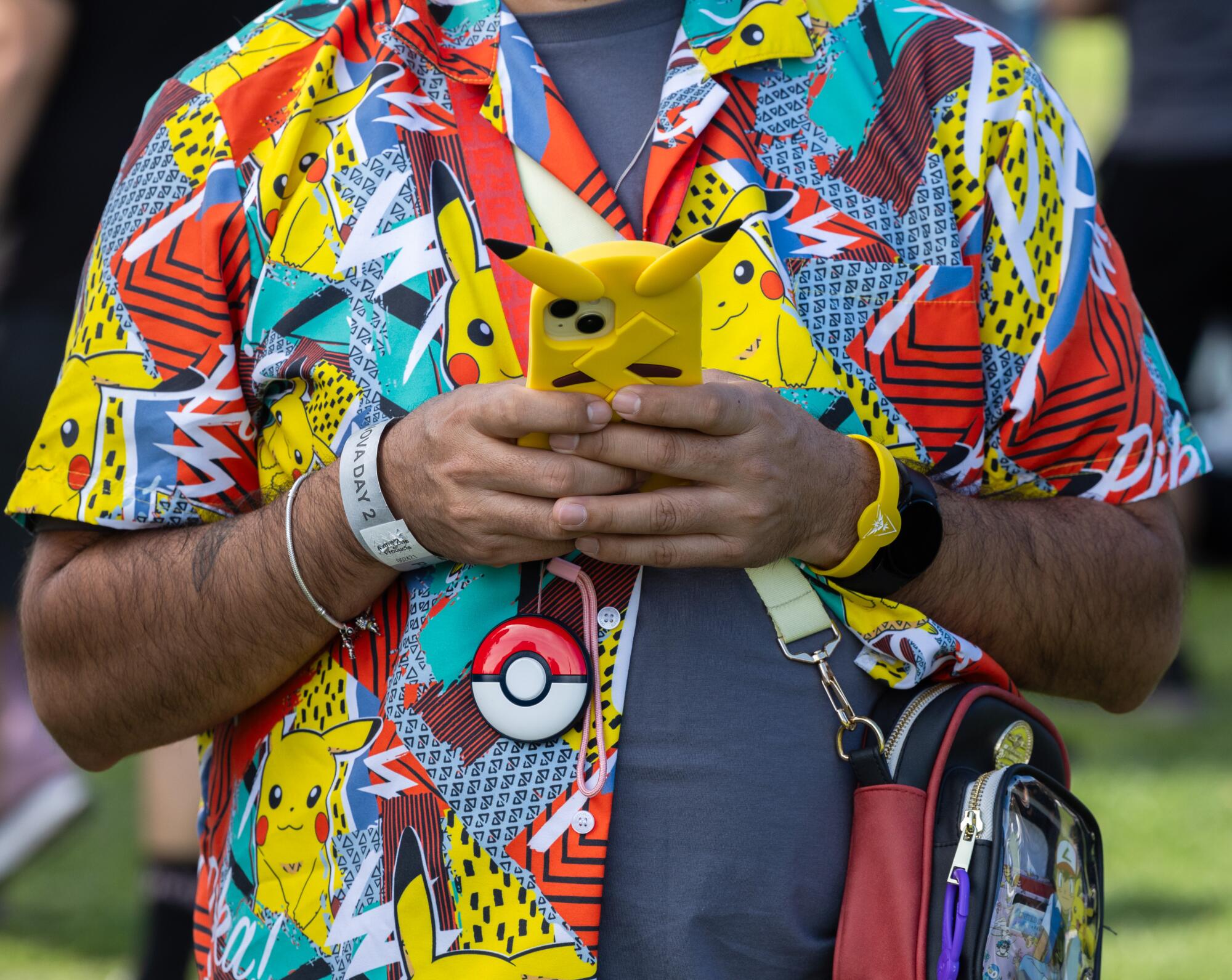 Attendees were decked out in gear featuring Pokémon and Poké Balls.