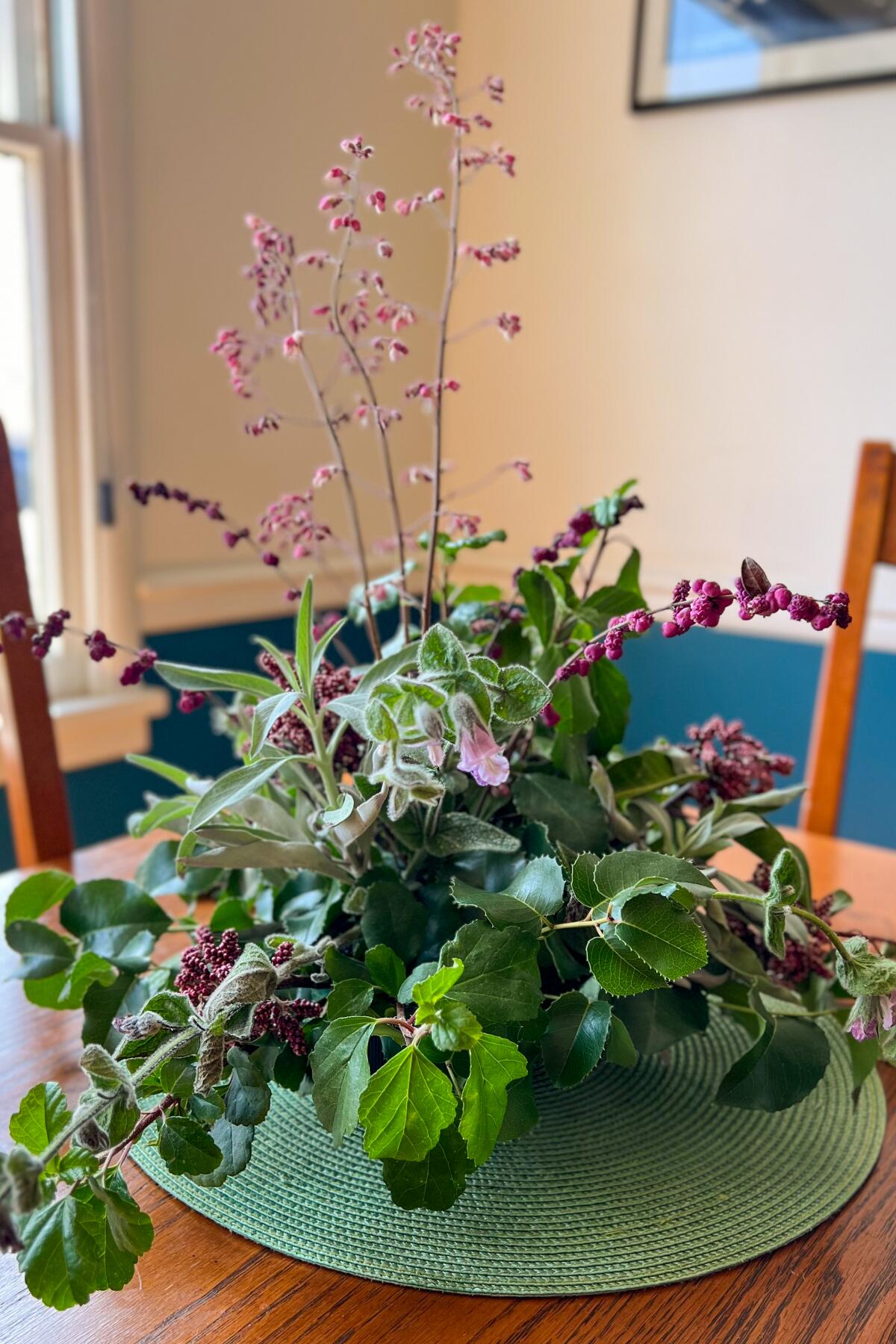 A native plant bouquet still looking fresh a week after it was made.