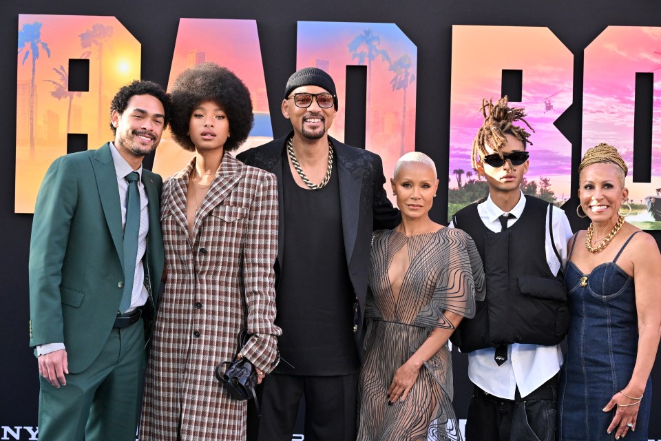 The Smith family at the Bad Boys for Life premiere.