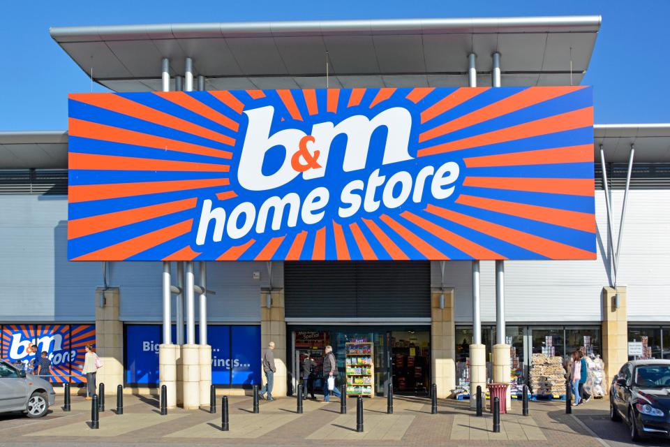 B&M Home Store entrance at Lakeside retail park.