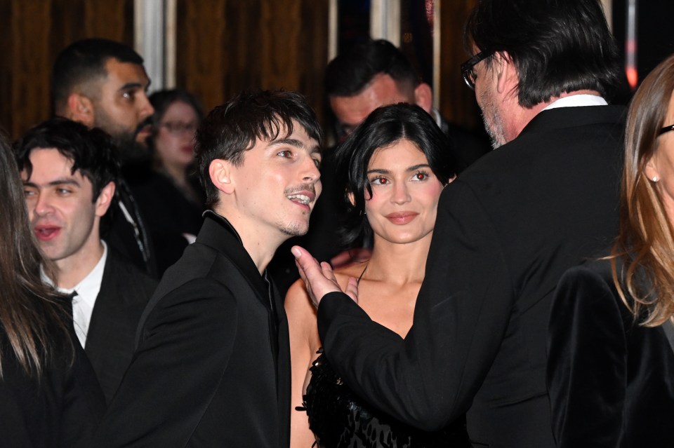 Timothée Chalamet and Kylie Jenner at the EE BAFTA Film Awards.