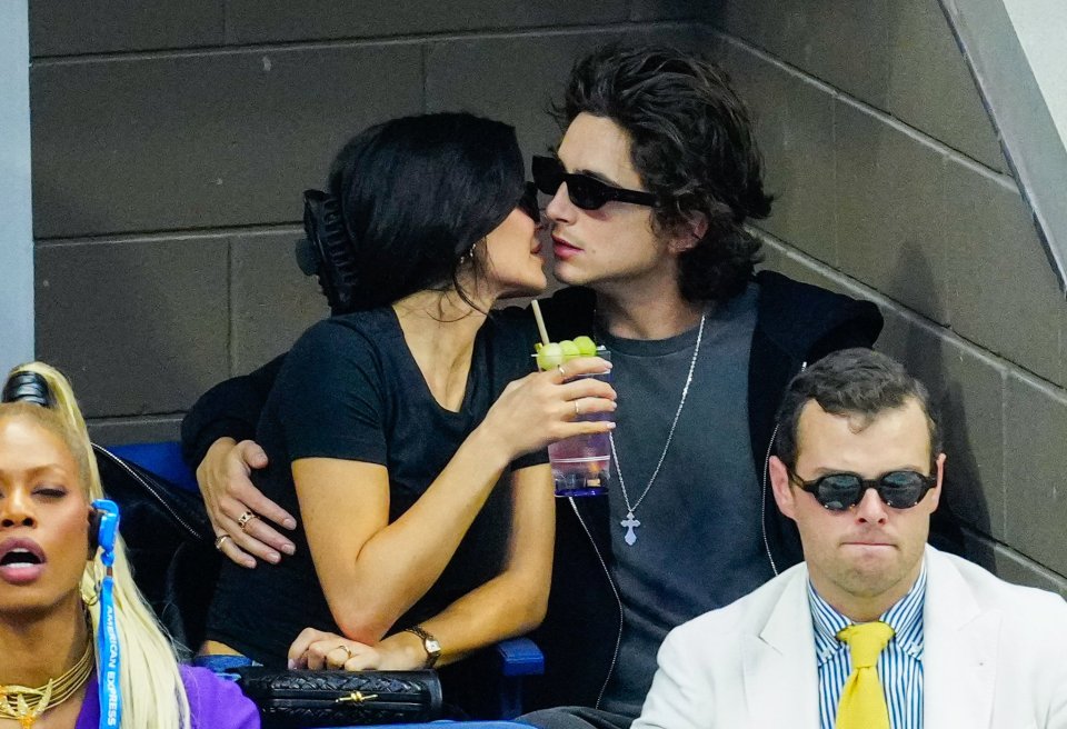 Kylie Jenner and Timothée Chalamet at the US Open Tennis Championships.