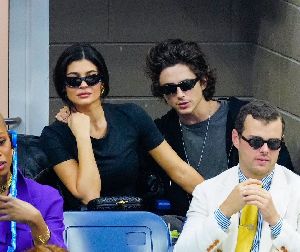 Kylie Jenner and Timothée Chalamet at the US Open Tennis Championships.