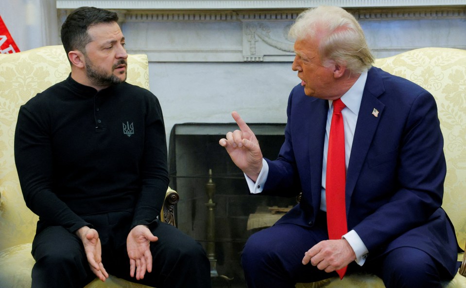 Presidents Trump and Zelenskiy meeting at the White House.