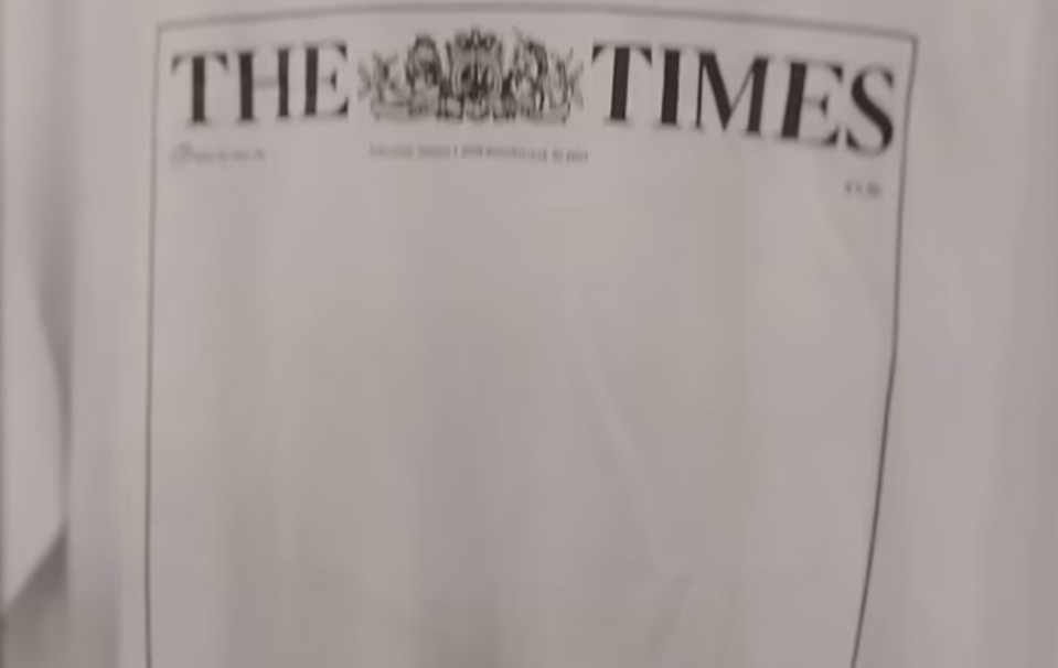 The Times newspaper masthead.