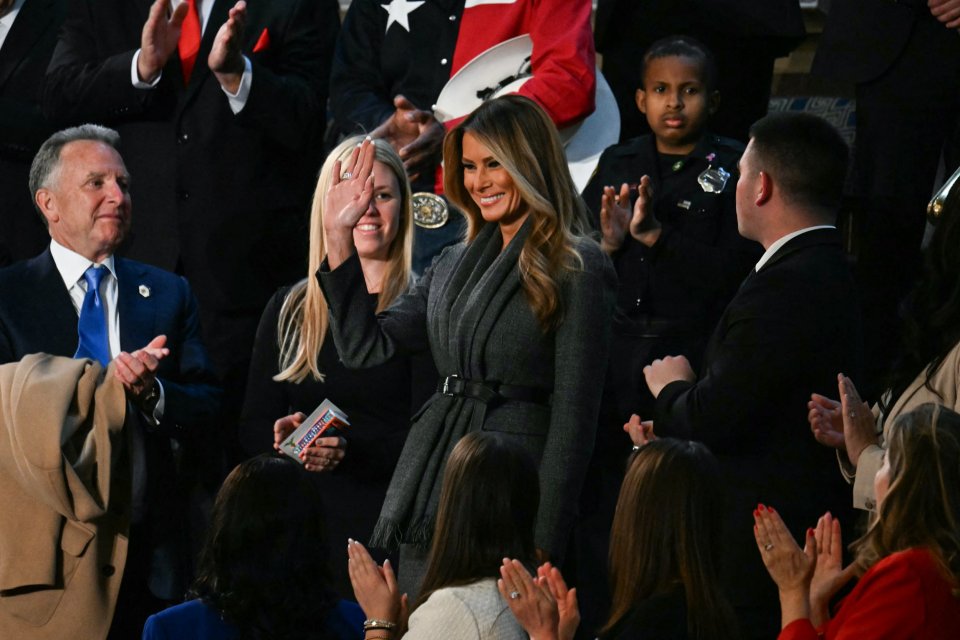 Melania Trump at a joint session of Congress.