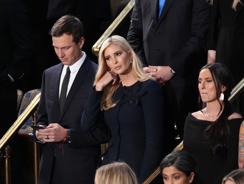 Jared Kushner and Ivanka Trump at a joint session of Congress.