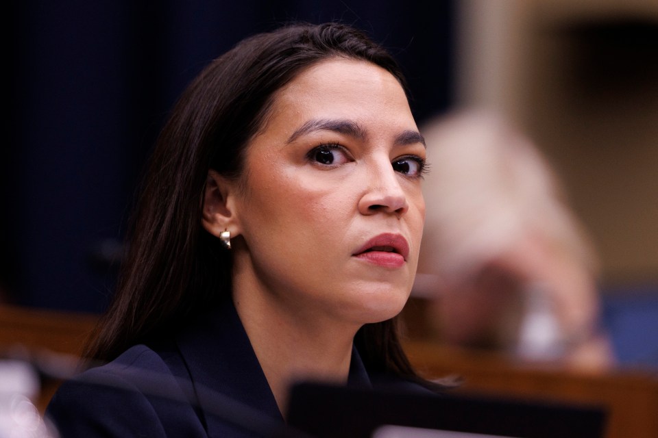 Alexandria Ocasio-Cortez at a House Committee on Energy and Commerce hearing.