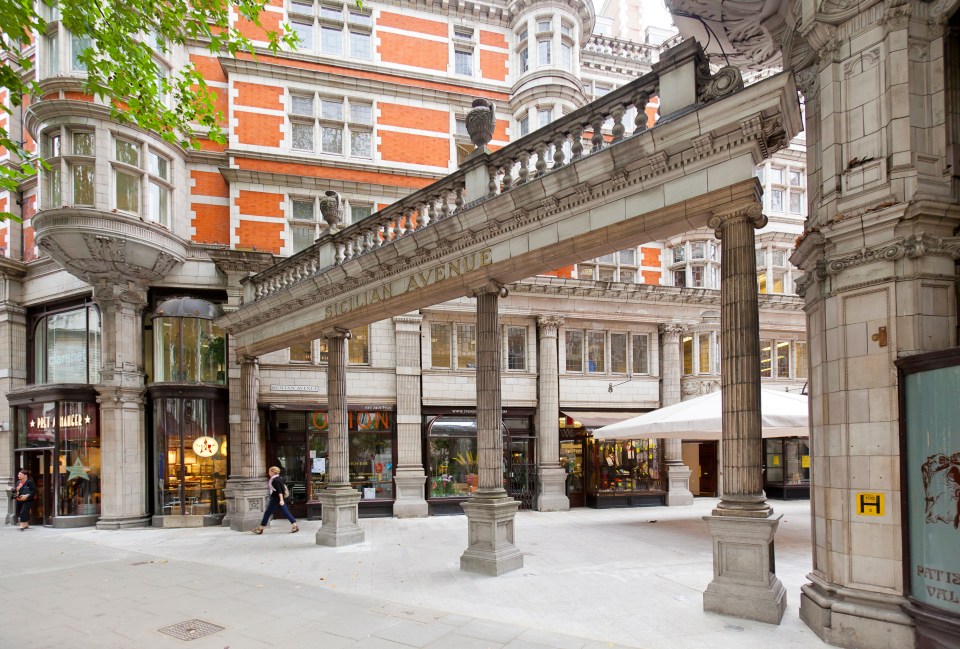 Sicilian Avenue archway in London.