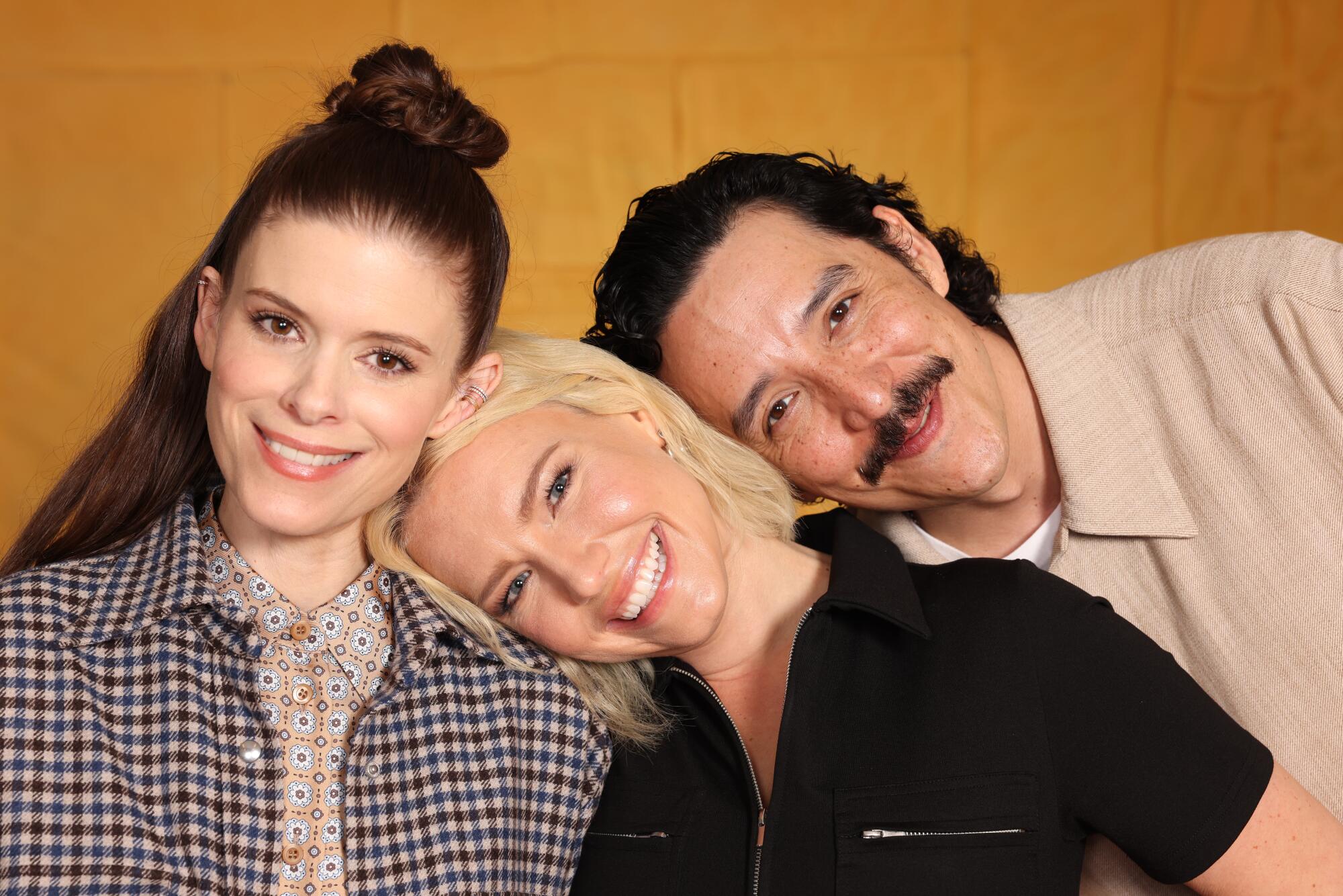 (L to R) Kate Mara, Jess Varley and Gabriel Luna from the movie "The Astronaut"