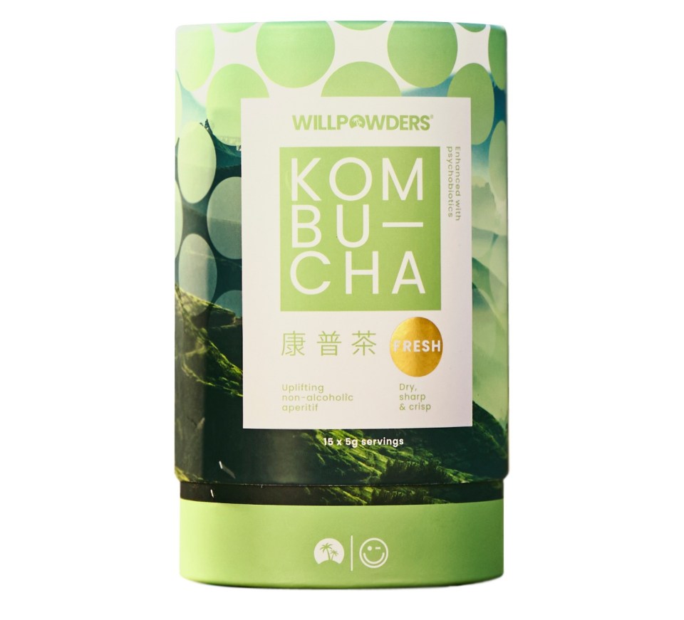 WillPowders Kombucha package.