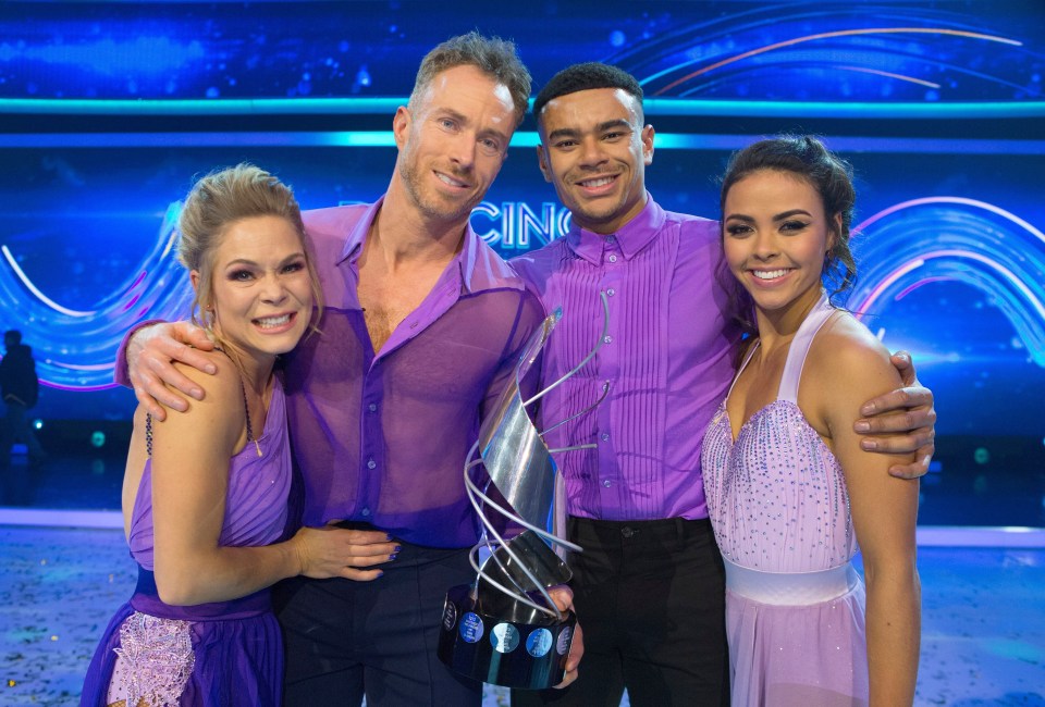 "Dancing on Ice" 2019 winners with runners-up.