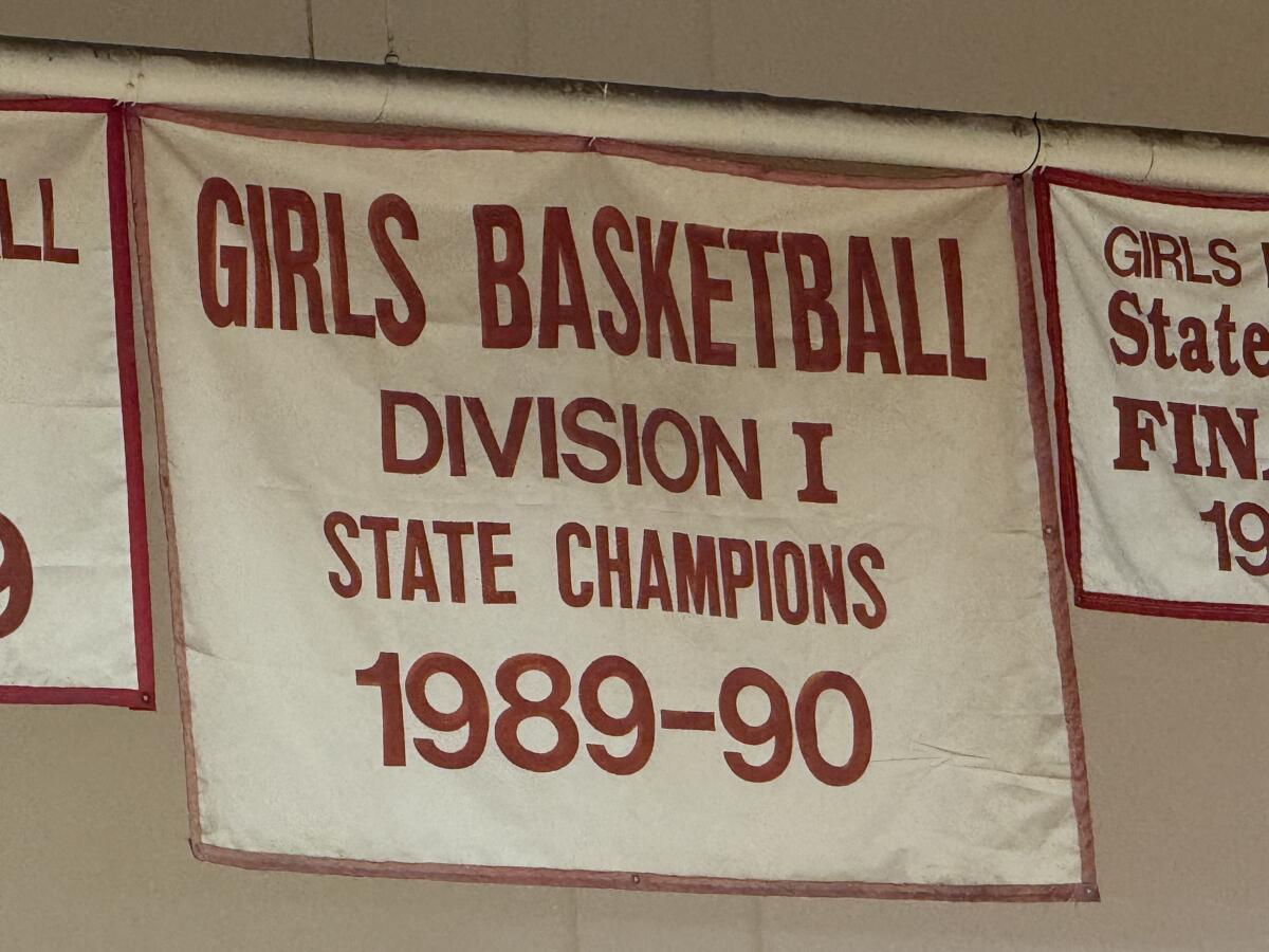 One of the banners in Morningside High gym.