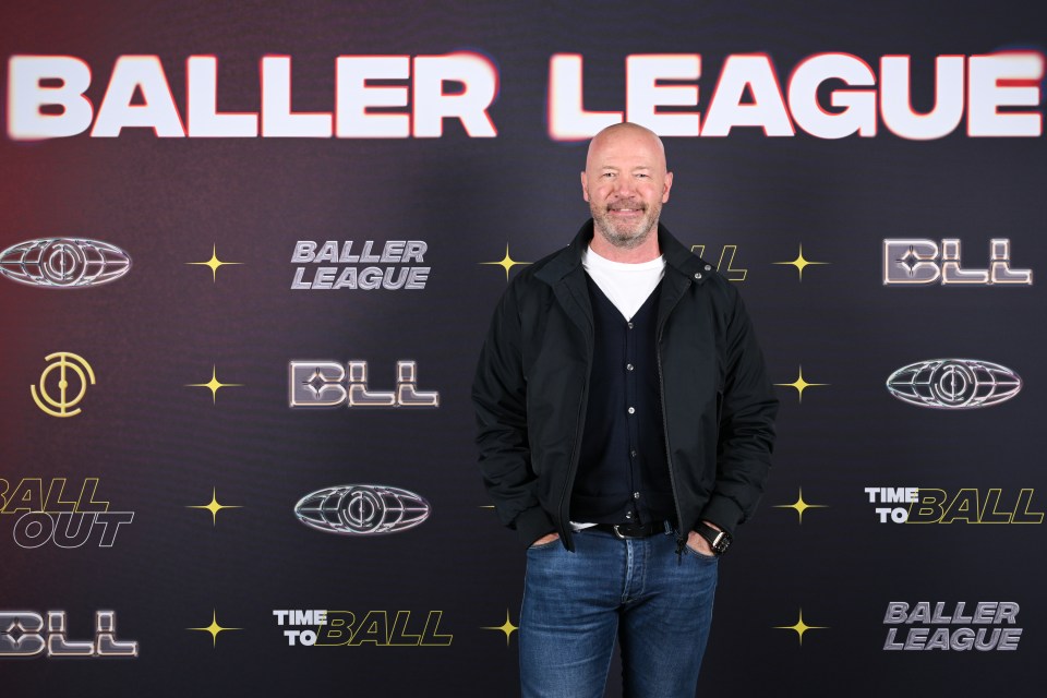 Alan Shearer at the Baller League Draft.