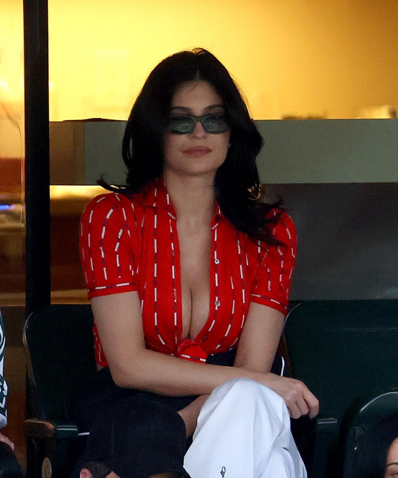 Kylie Jenner at a tennis match.