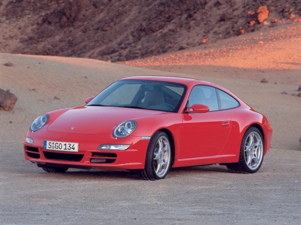 Red Porsche 911 Carrera S.