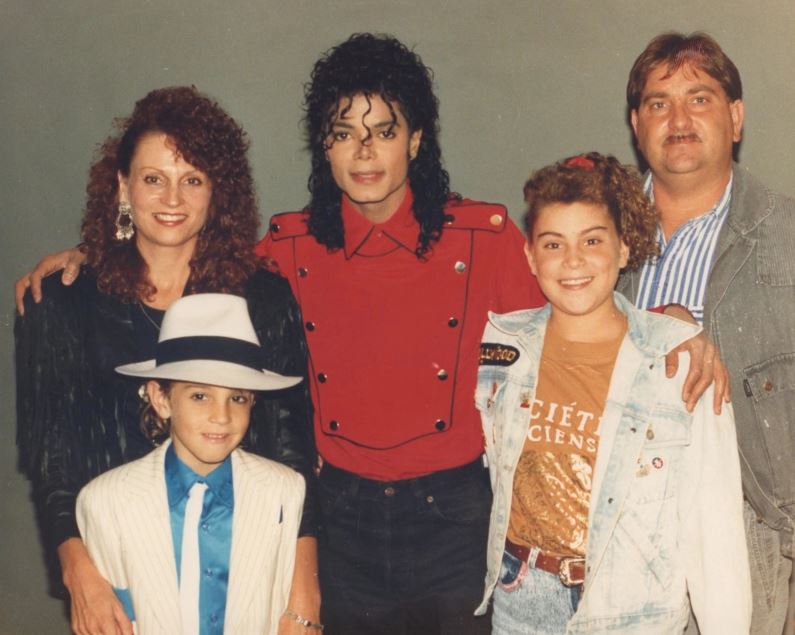 Michael Jackson with Wade Robson's family in 1990.