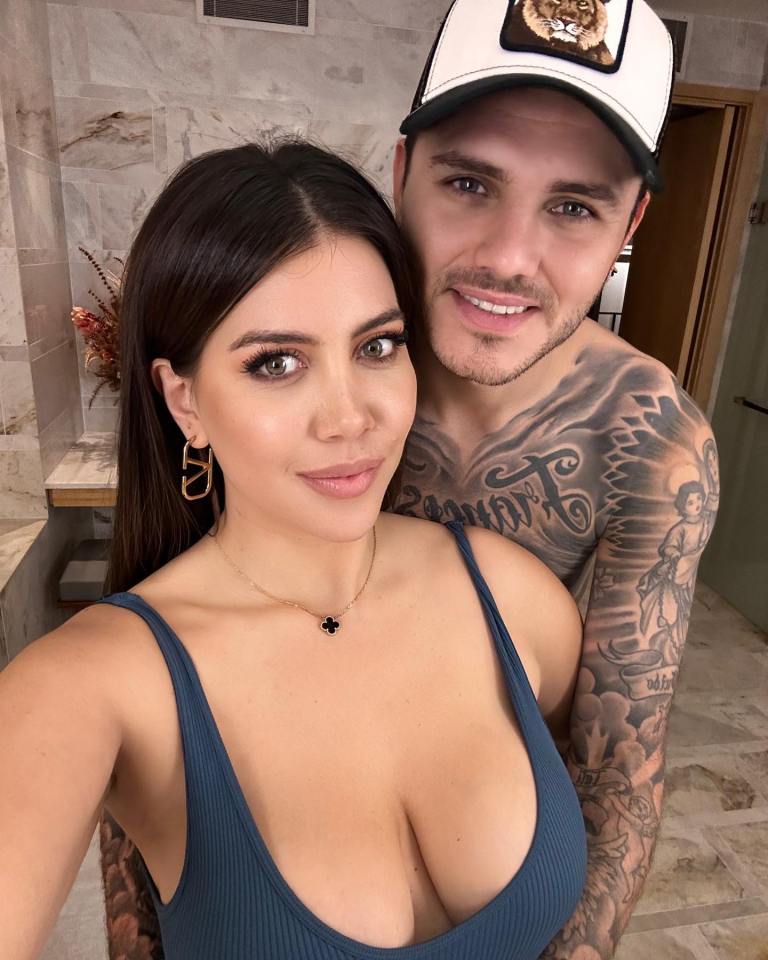 Wanda Nara and Mauro Icardi in Rio de Janeiro.