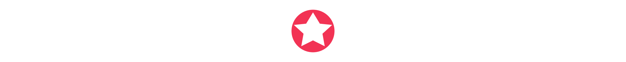 a red circle graphic with a cutout star in the center